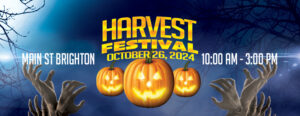 Pumpkin with text that say harvest festival